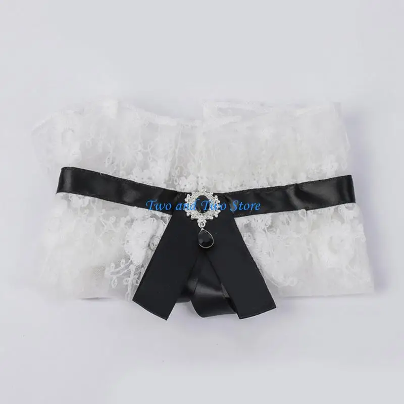 

HX6F Breathable Lace False Collar Courtstyle Decorative Collar For Festival Gathering