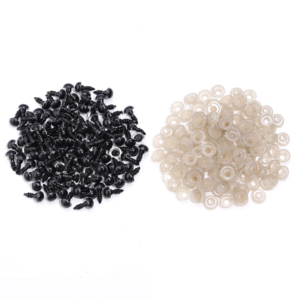 50 Teile/los 8-20mm Kunststoff Augapfel Puppe Zubehör Schwarz Plüsch Sicherheit Augen Für DIY Handwerk Lustige Spielzeug augen Tier Geschenke Dekoration