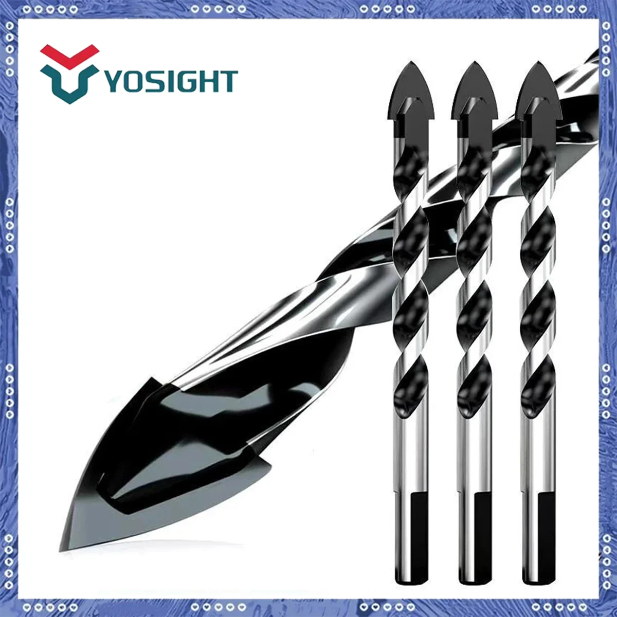 3-14mm Triangular tile drill bit concrete cement rotor ceramic perforation multifunctional electric drill alloy glass drilling