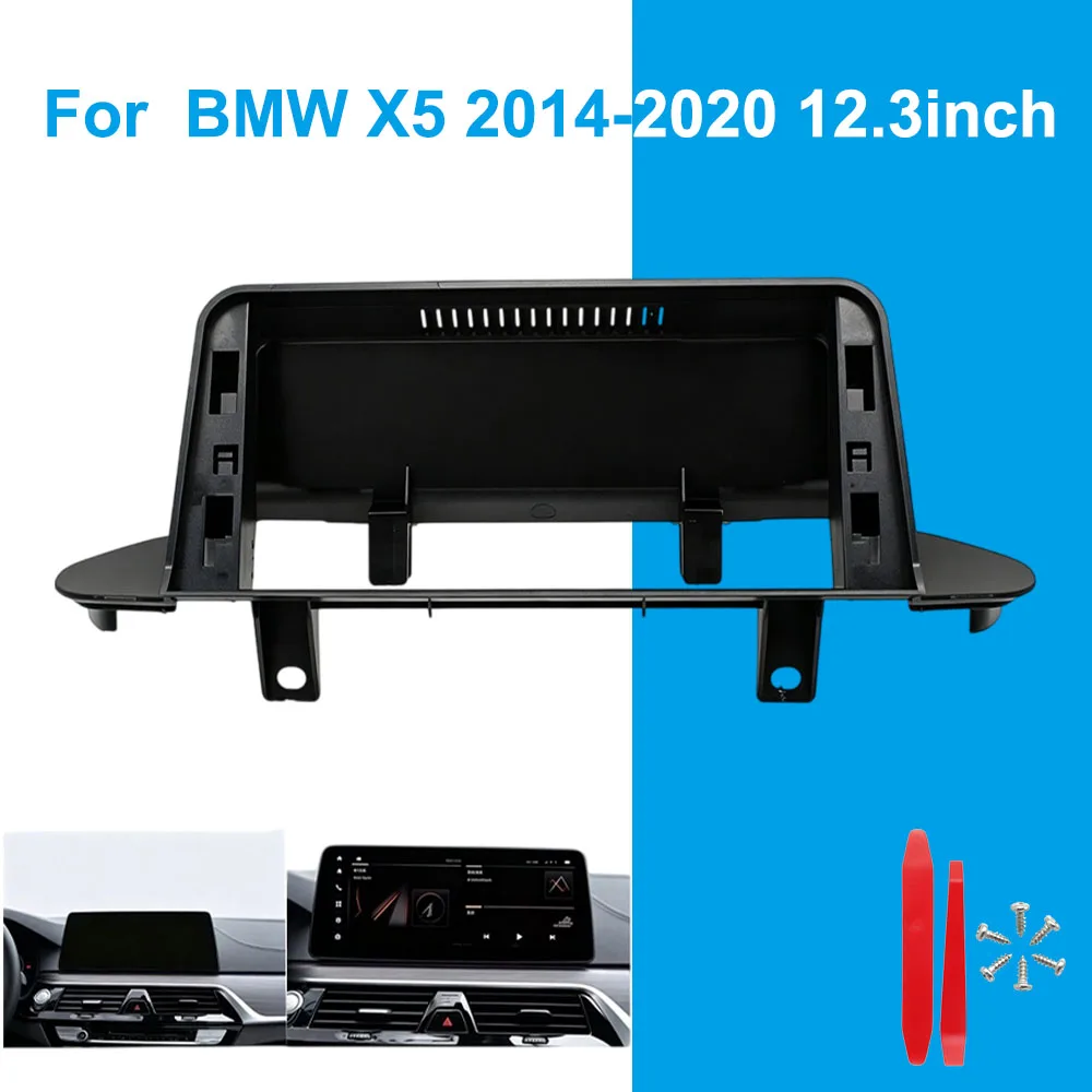 For BMW X5 2014-2020 12.3 Inch Car Radio Fascia Frame Android Navigation Fitting Kit Dash Panel Adapter