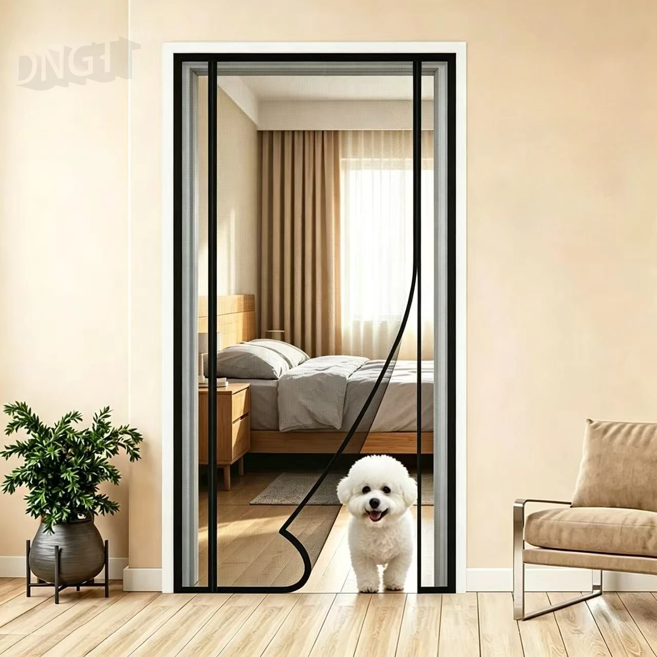 Heavy Duty Magnetic Insect Screen Door Tear-proof Mesh Auto Closing Fly Block Rental House Kitchen Bedroom Porch Access