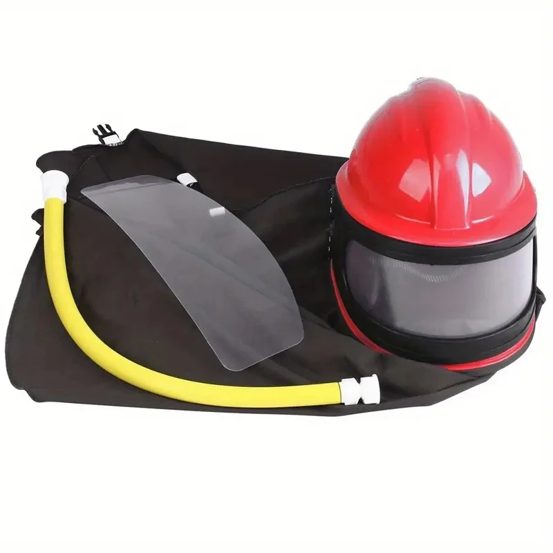 Protective sandblasting helmet, high-quality ABS dust mask, sandblasting protector with temperature adjustment device