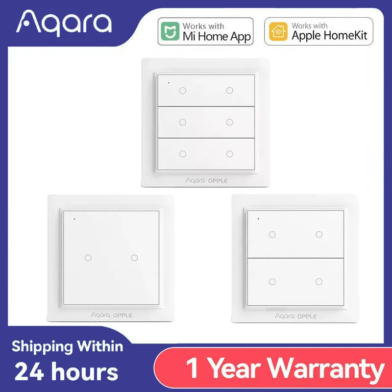 

Aqara OPPLE Smart Wall Switch 2 4 6 Buttons Zigbee 3.0 APP Wireless Remote Control Light Switch For Xiaomi mi home / HomeKit