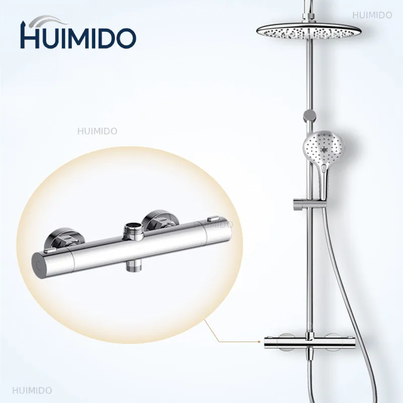 Thermostatic Shower Brass Body Mixed Valve Smart Silver Thermostatic 38° Mixer Single Body Accessory Bathroom Shower Attachment