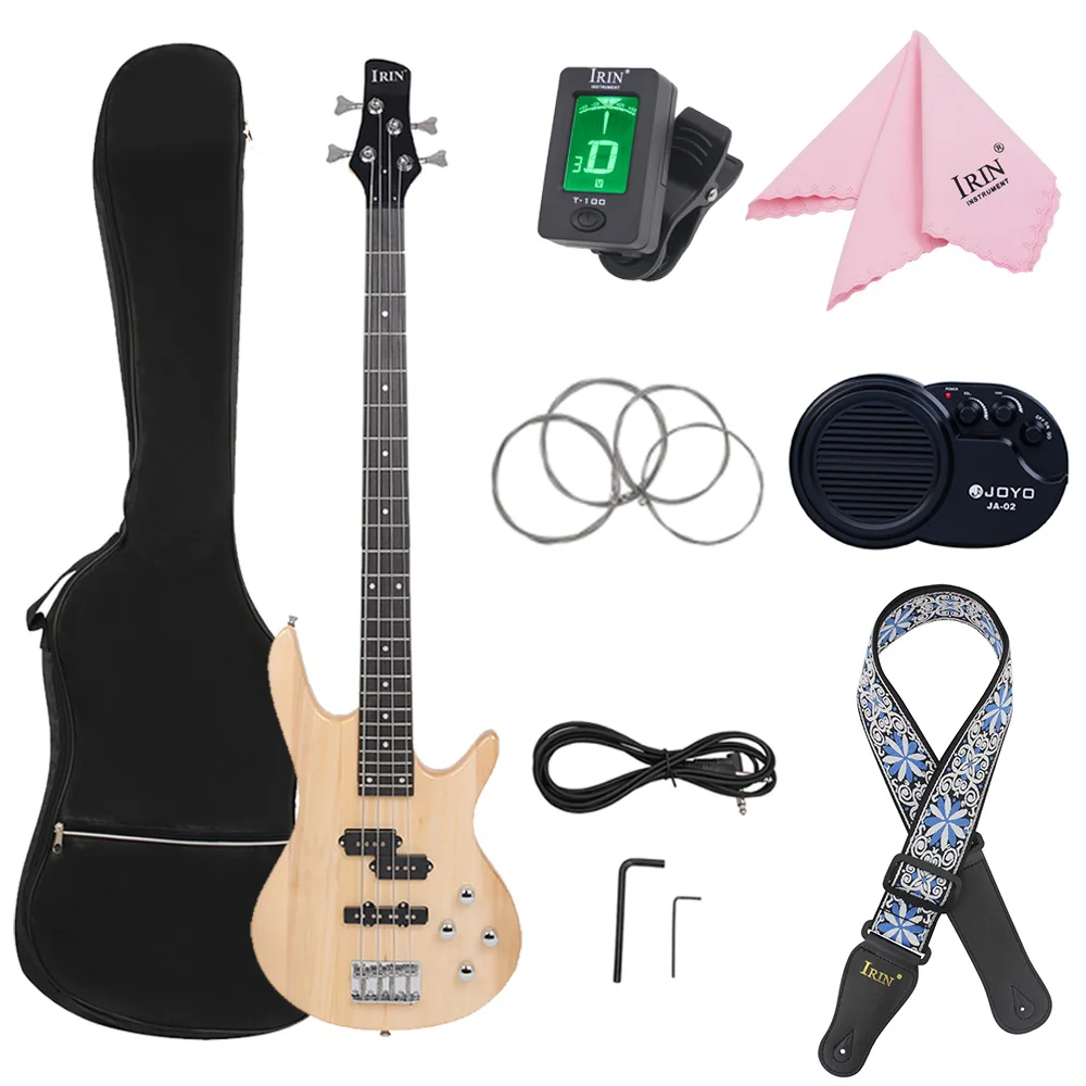 

IRIN 4 Strings Bass Guitar 24 Frets Maple Neck Electric Bass Guitarra With Bag Amp Tuner Strap Cloth Guitar Parts & Accessories