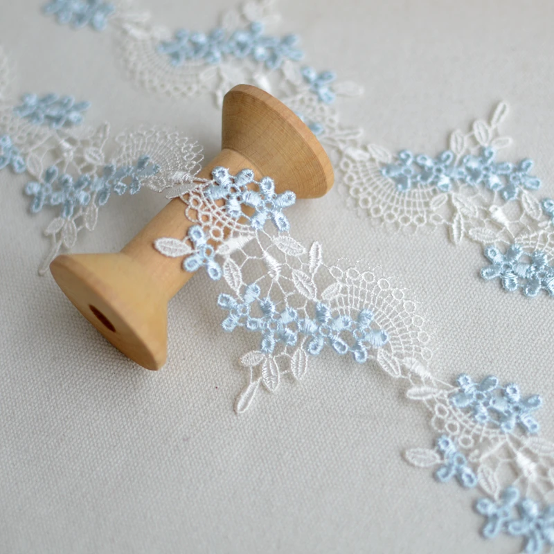 

15 ярдов, ширина 5 см, градиент, синий, белый, смешанный Venise Diy, венецианское кружево, аксессуары для одежды различных видов одежды, бюстгальтер.