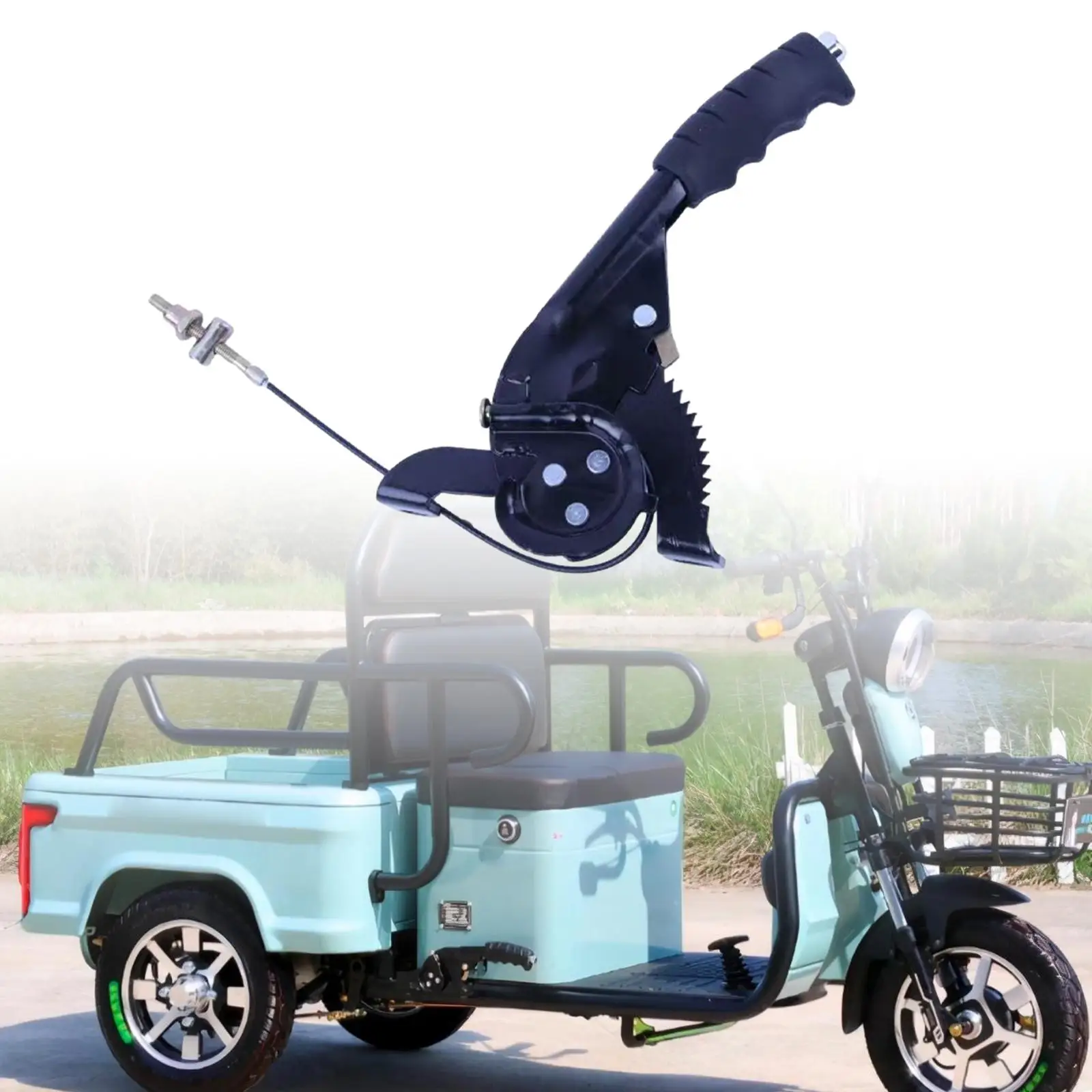 Handbrake for Electric Tricycle Assembly Easy Installation Metal Parking Brake