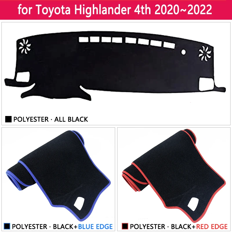 Dashboard Cover Mat Voor Toyota Highlander XU70 GSU75 Kluger 2020 2021 2022 Zonnescherm Dashmat Beschermen Tapijt Anti-Zon Pad sticker