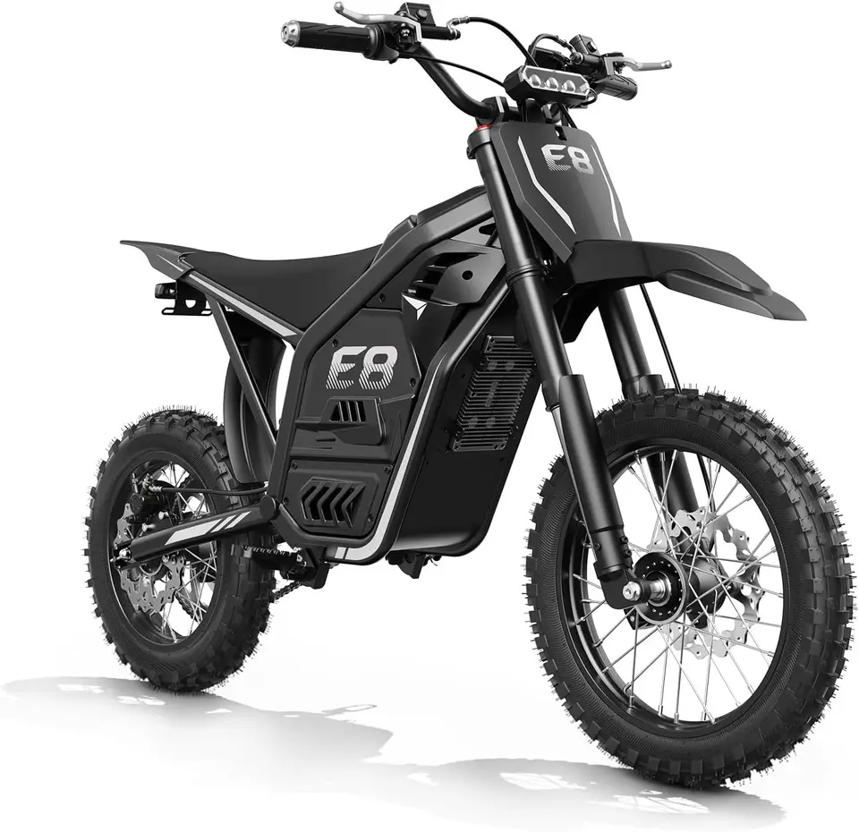 E8 Electric Dirt Bike for Teens Adults, 400W Peak Mid-Drive Motor E Dirt Bike, 40MPH Electric Motorcycle with 48V 23Ah Battery,