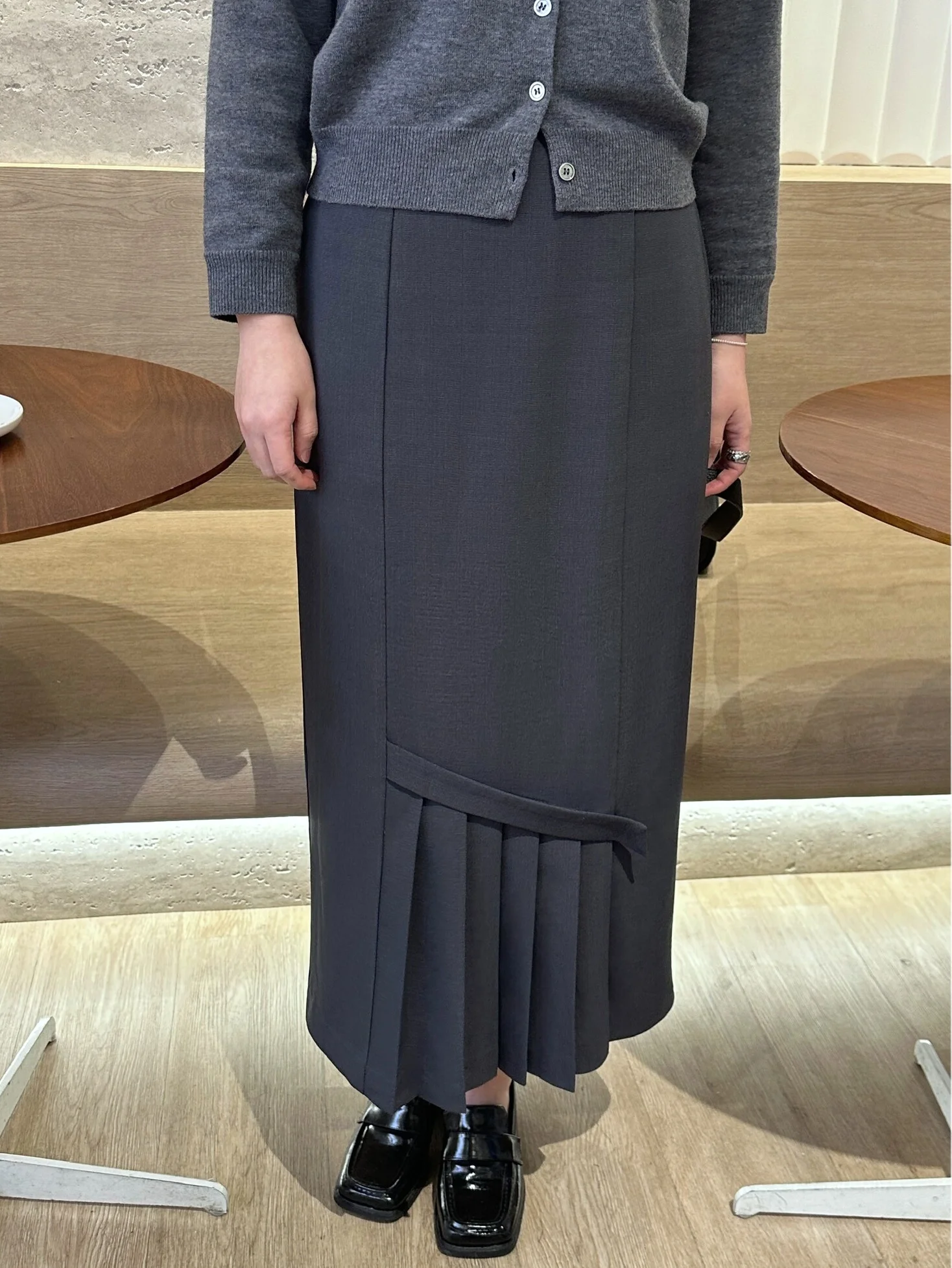 

Ele Knowl Minded Eye Костюм Юбка Дизайн Sensation Длинная юбка с высокой талией Полиэфирное волокно Чистый цвет для поездок на работу Sle