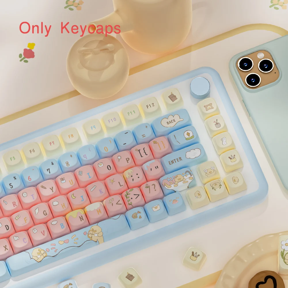 112 Keys Anime Cartoon PBT Double Shot Keycaps For Cherry Mx Switch Mechanical Keyboard MOA Profile Keycap MCA key caps Customs