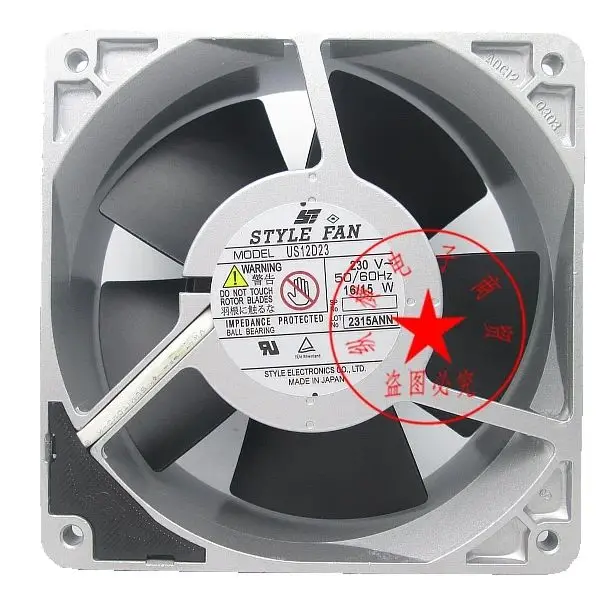 

СТИЛЬНЫЙ ВЕНТИЛЯТОР US12D23 AC 230 В 16/15 Вт 120x120x38 мм Вентилятор охлаждения сервера