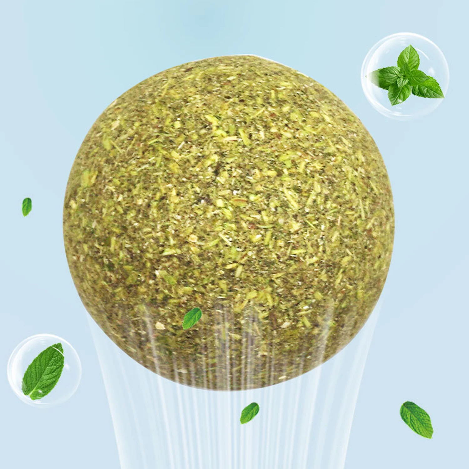 Pet Catnip Ball Toy Natural Mint Promotes Digestion Cat Grass Wall Sticker Ball Can Be Rotated Cat Lick Candy Snacks Kitten Toy