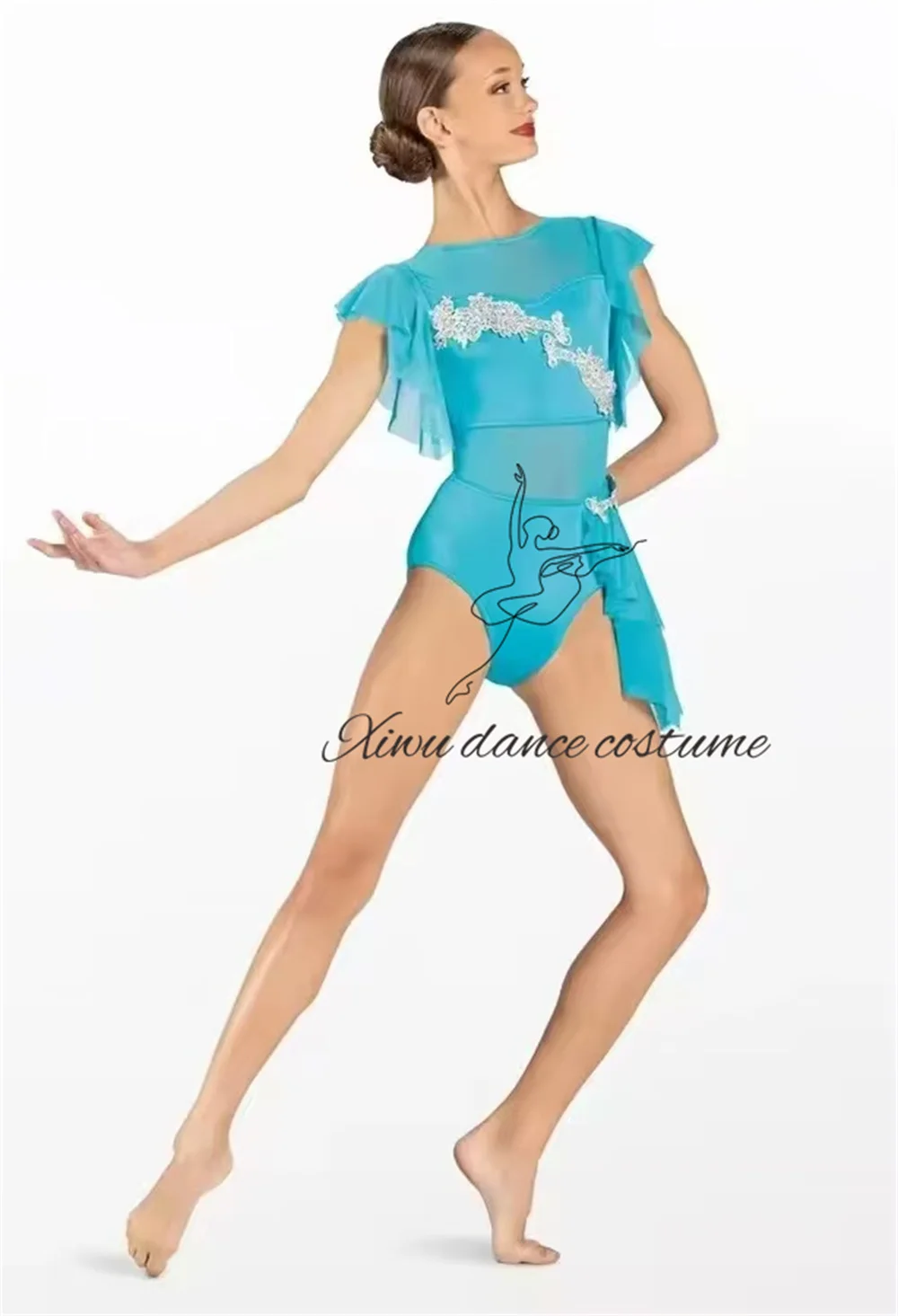 

Leotard Sequins Jazz Dance Costumes Hip Hop Dance Costumes Girls Ballet Tutu Dress Stage Performance Costumes