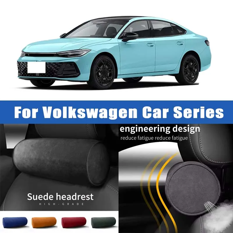 Top Quality Car Headrest Neck Support Seat Soft Neck Pillow Breathable For Volkswagen Golf Polo Passat Tiguan Touareg Jetta