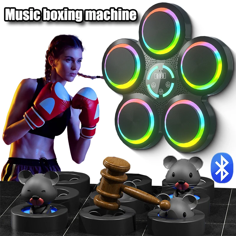 Nowa maszyna do boksu muzycznego Smart Bluetooth Link dla dorosłych/dzieci Fitness sportowy Muay Thai Rhythm Response Practice Music Boxing Bag