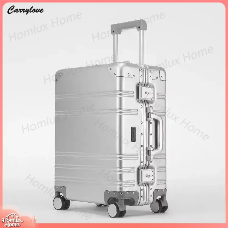 for Carrylove 20 Inch 100 Percent Aluminum Luggage Spinner Carry On Trolley Cabin Suitcase With Wheels Lightweight Travel Bag