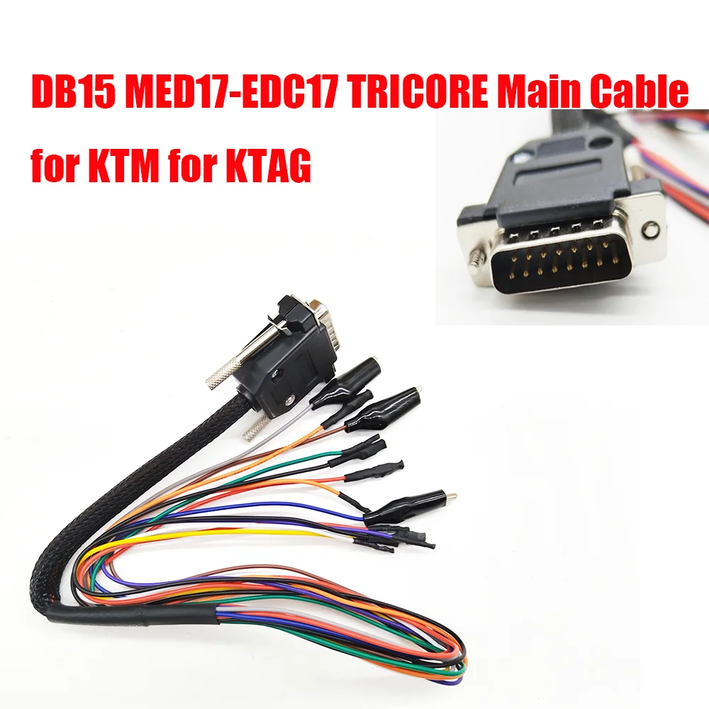 14P 600KT02 Bench Cable for KTAG KESS for KTM Online Unlimited Chip Tuning Programming DB15 MED17-EDC17 TRICORE Main Cable