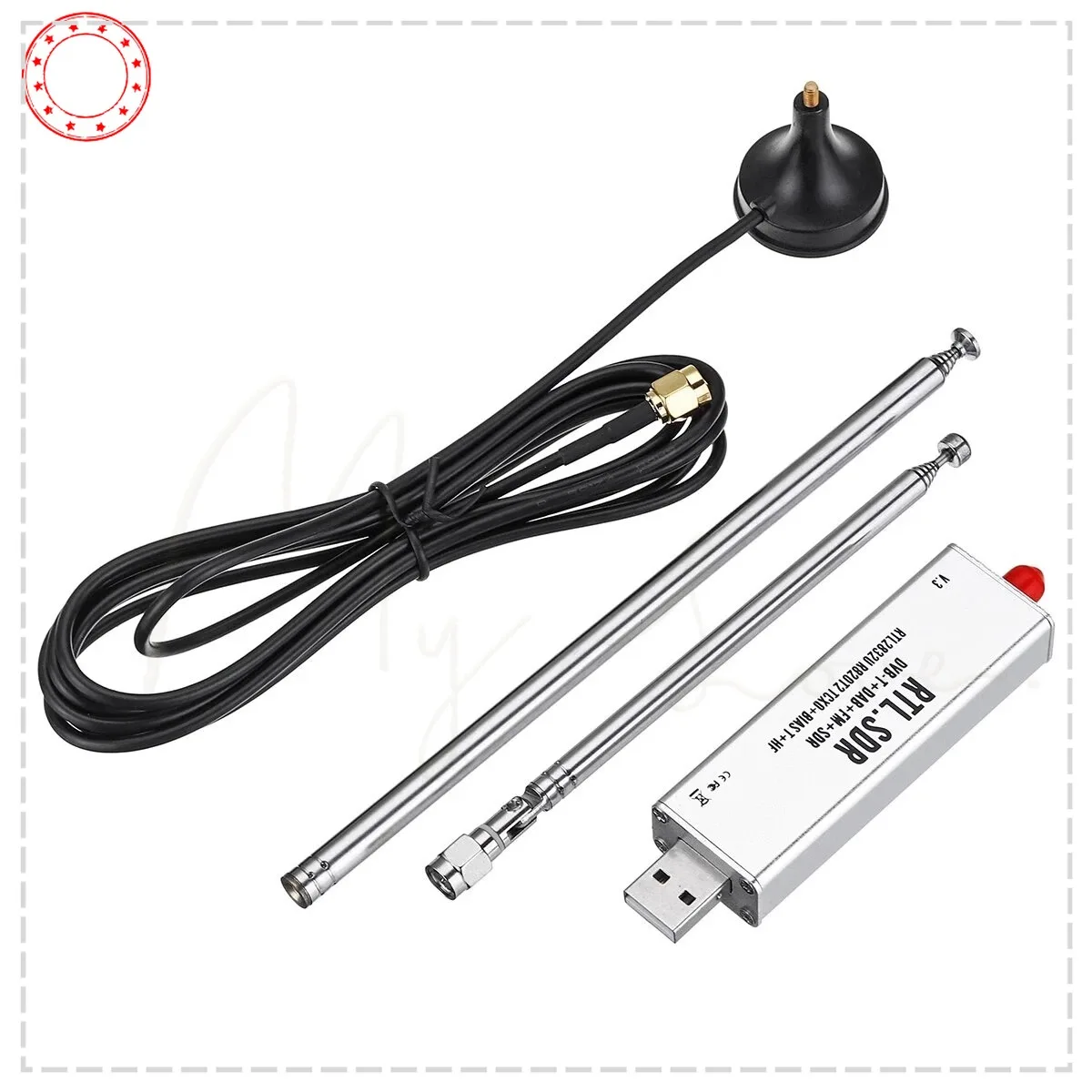 

SDR Receiver TCXO Temperature Compensation High Stability Full Band Software Radio Receiver Aviation Band ADSB