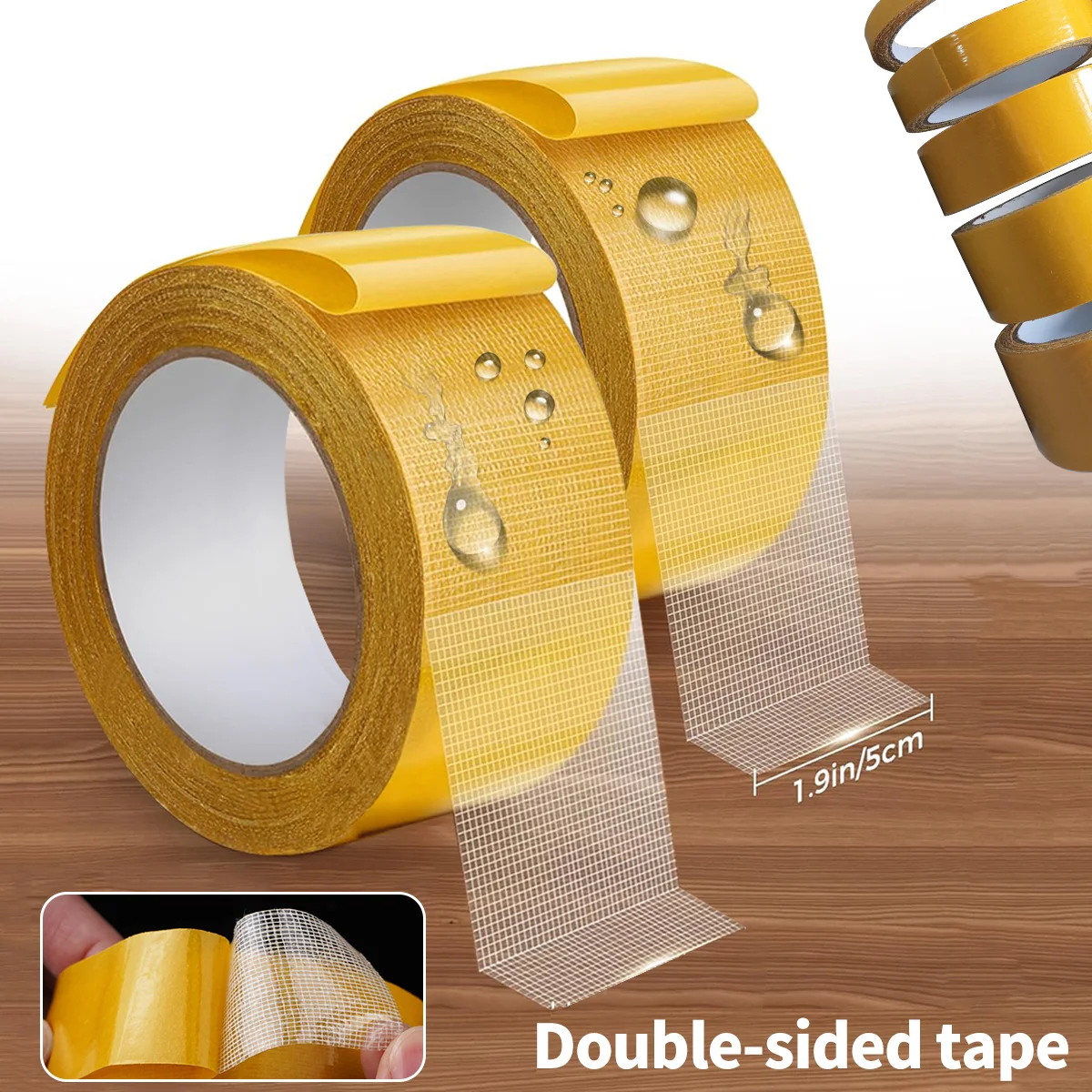 

10M Extra Strong Double Sided Tape Translucent Mesh Super Traceless High Viscosity Waterproof Carpet Stickers