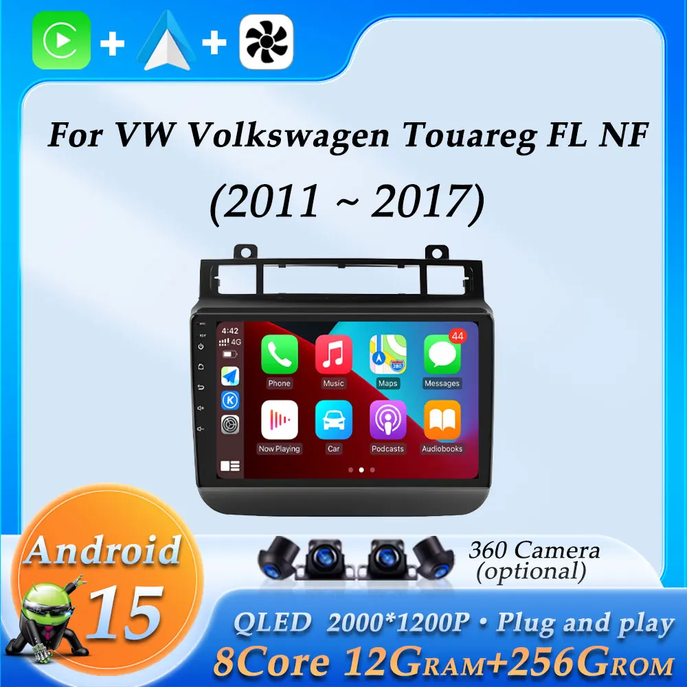 

Автомобильный радиоприемник, аудио, мультимедийный видеоплеер для VW Volkswagen Touareg FL NF 2011-2017 Беспроводной CarPlay Android Auto GPS Navi WiFi