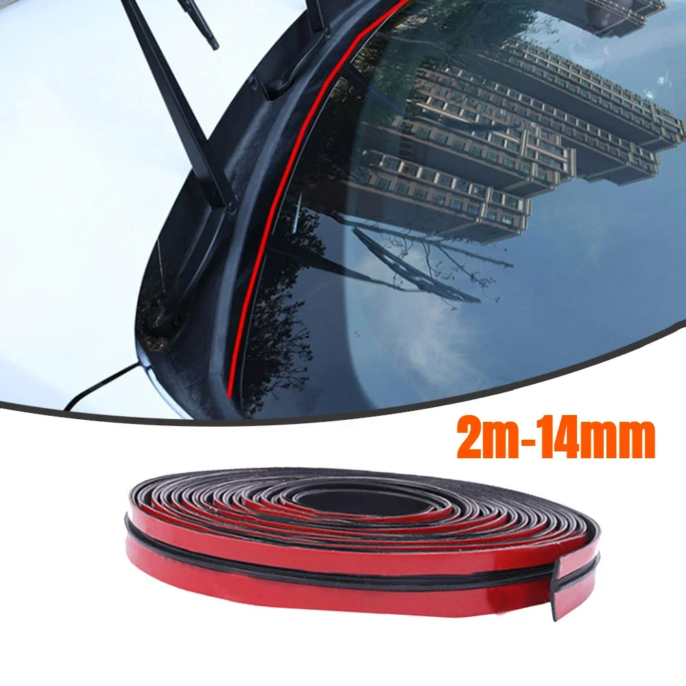 

2m Car Windproof Glass T-shaped Seal Dust Stickers Auto Rubber Sealing Strip Soundproof Car Sunroof Seal Car Styling Strip