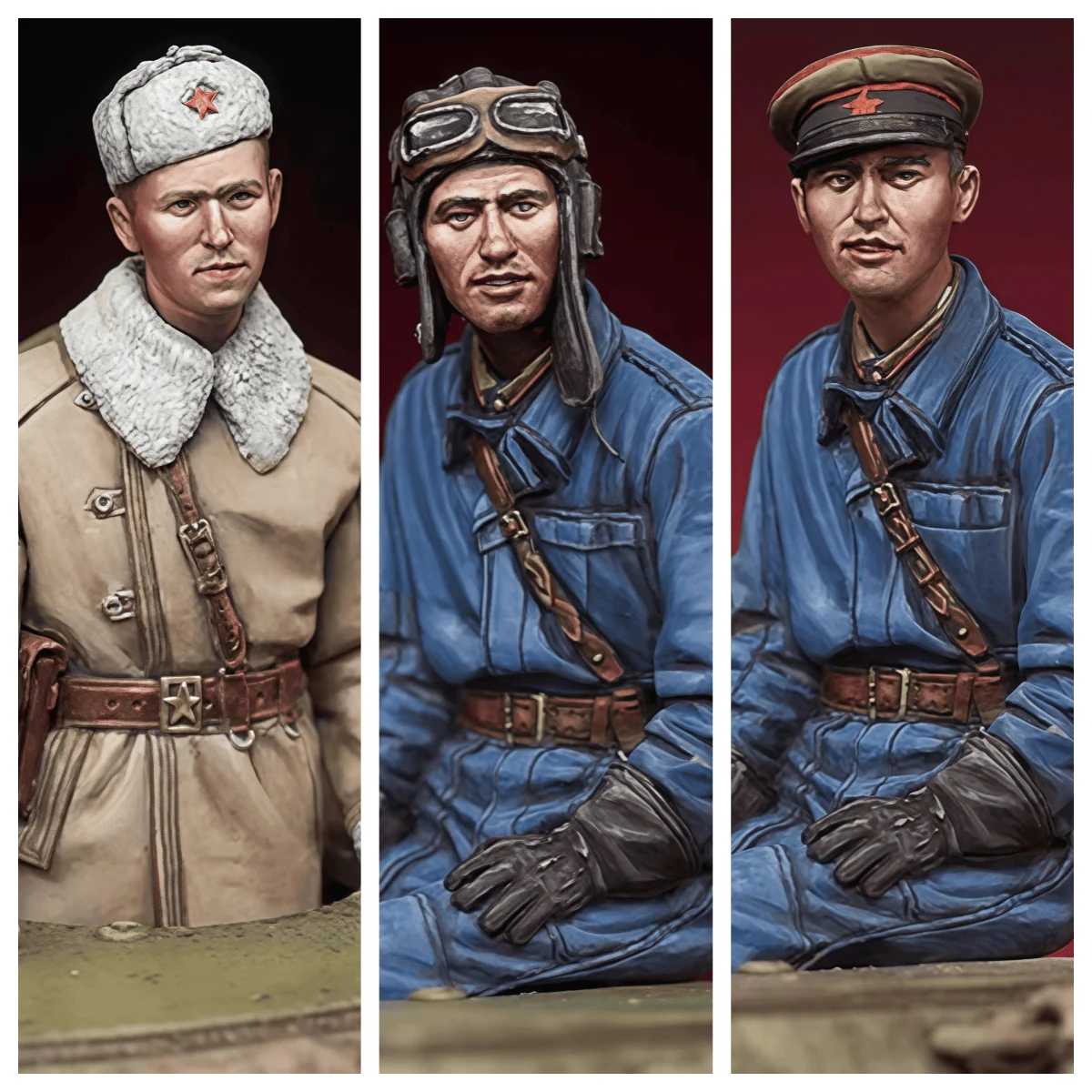 

Модель из литой смолы 1/35, запасные части для российского экипажа танка (2 человека), неокрашенная