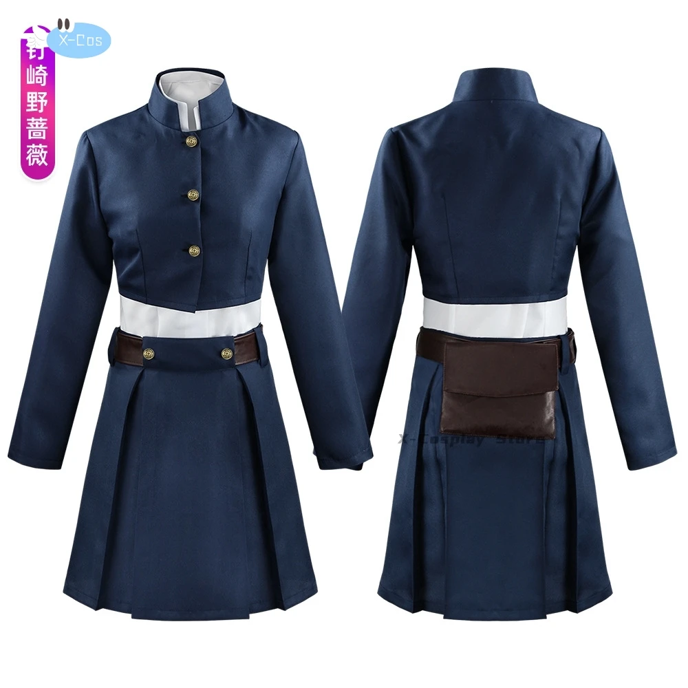 أزياء أنيمي Jujutsu Kaisen التأثيرية Kugisaki Nobara Tattoo للفتيات والنساء فستان موحد مجموعة كاملة