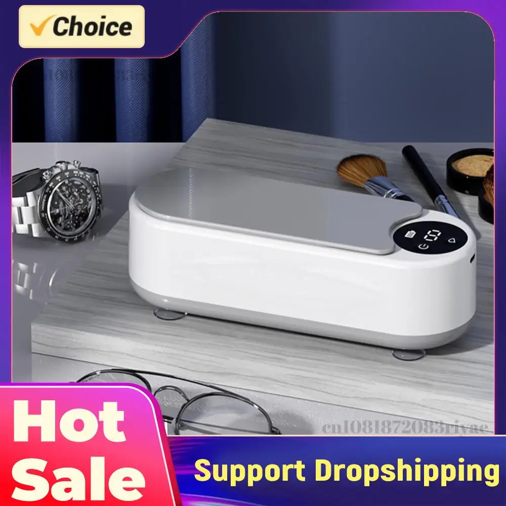 Ultrasonic Makeup Brush Cleaner High Frequency Vibration Glasses Cleaner Portable Cleaning Machine for Retainer Eyeglass Watches