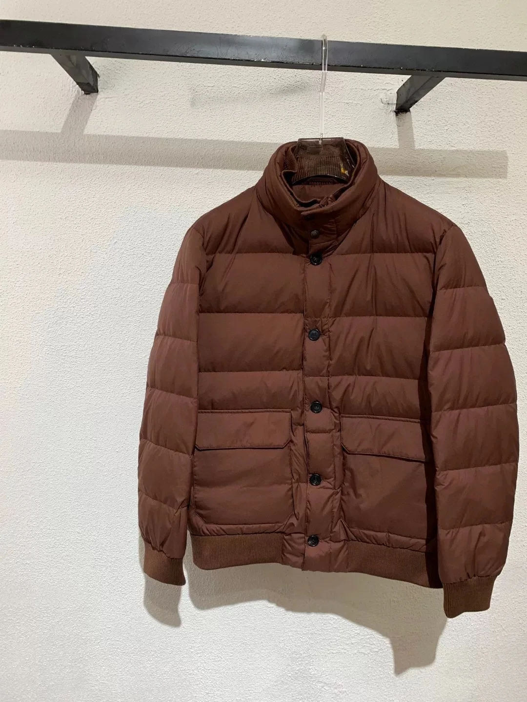 

Warmth Du down Jaet Stand Collar Filling Fluffy Warm Windproof Waterproof Casual Sle White Du Feather Men's Puffer Coat