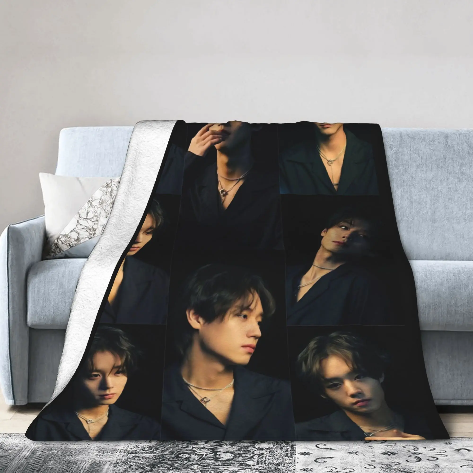 P-Park Ji-hoons Korean Actors And Celebrities Blanket Wool Throw Blankets Bedding Couch Decoration Soft Warm Bedsprea,