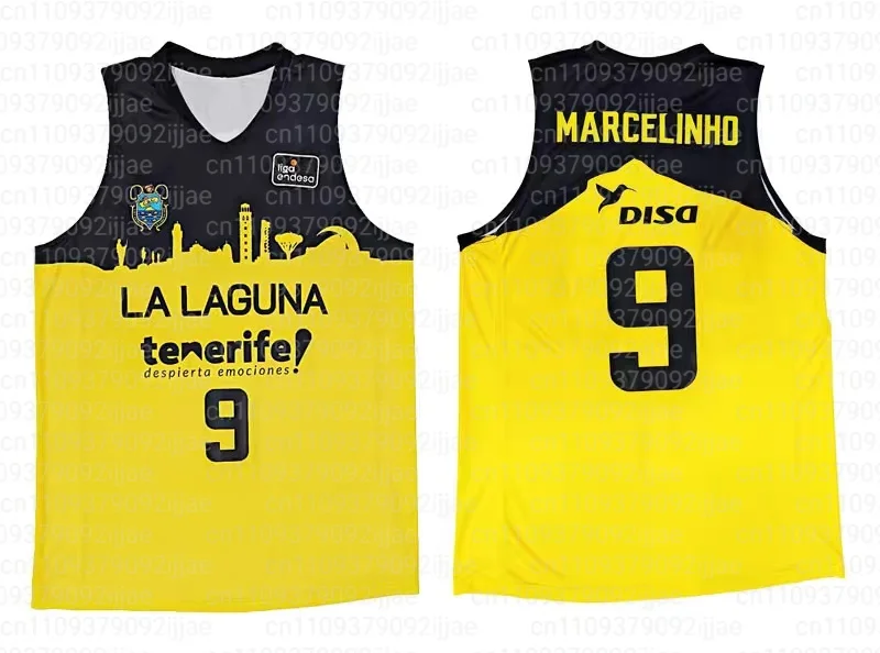 2026 Spanien Teneriffa ACB Basketball Heimtrikot Neuankömmling 3D-gedrucktes Schnelltrocknendes Heim- und Auswärtstrikot T-Shirts Familien-Set – Detail 3