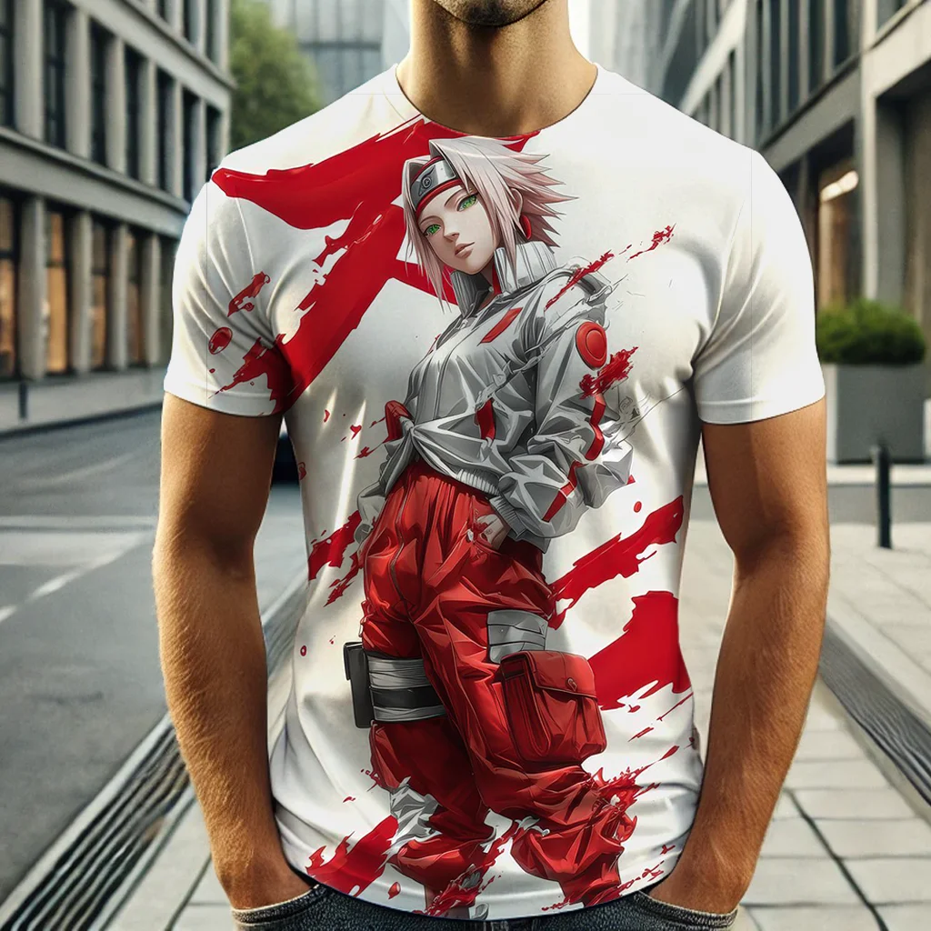 2025 الرجال النساء جديد تي شيرت اليابان شعبية أنيمي ناروتو الجرافيك ثلاثية الأبعاد طباعة Harajuku الصيف قصيرة الأكمام صبي فتاة الاطفال كول تي شيرت