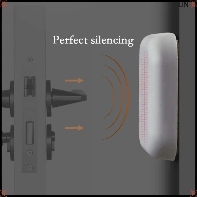 Savor Silicone Door Stopper with Doorknob Fender Lock Shockproof Crash Pad Wall Protector Portable Door Guard