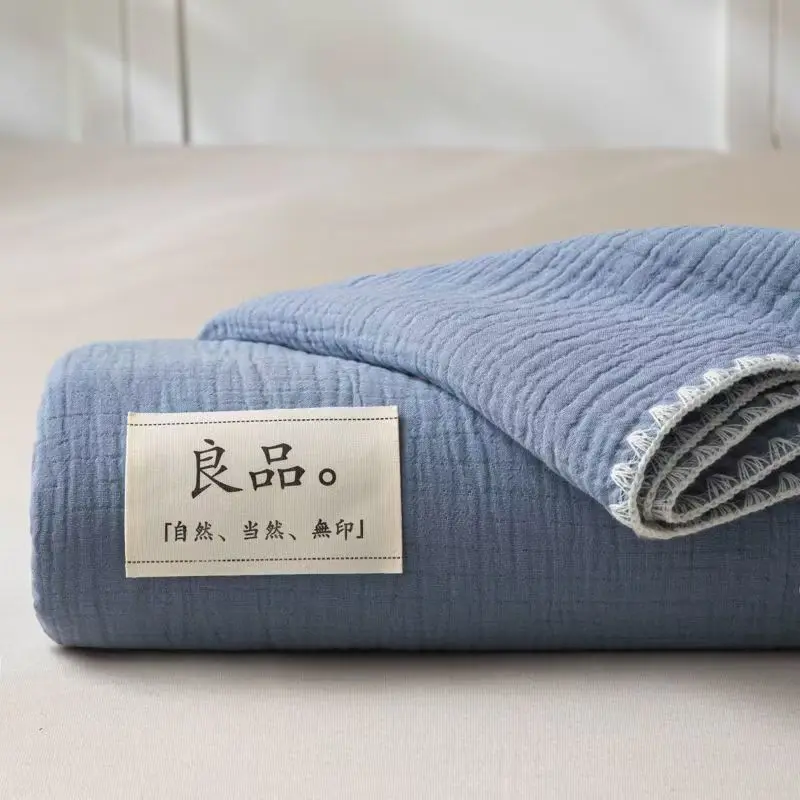 5 طبقة بطانية من الموسلين للكبار الملك الملكة حجم طقم سرير القطن الصيف رمي بطانية للأريكة المفرش السرير لحاف 150x100 #5