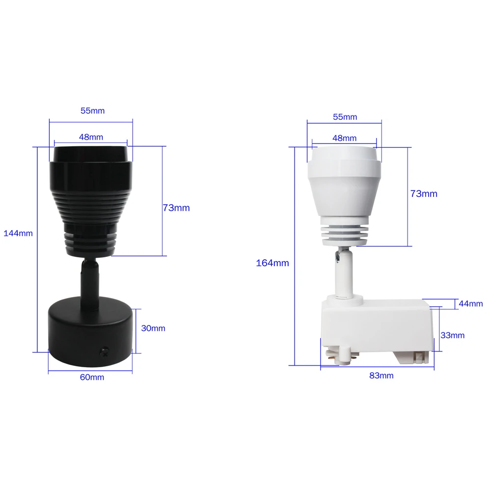 LED Spotlight Track Light Surface Mounted Ceiling Universal Head Living Room Track Interface Commercial Rail Light Ceiling Spots
