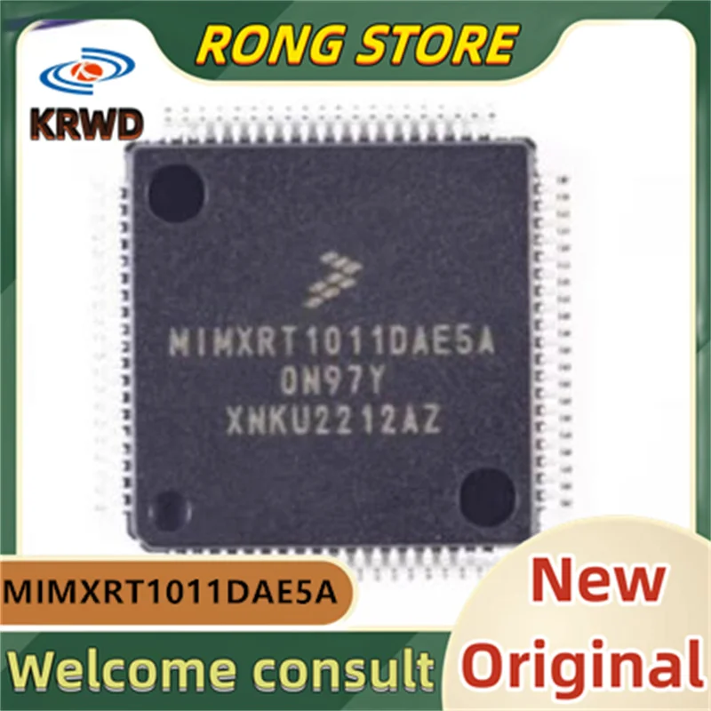 5PCS  MIMXRT1011DAE5A  New and Original  MIMXRT1011 QFP80