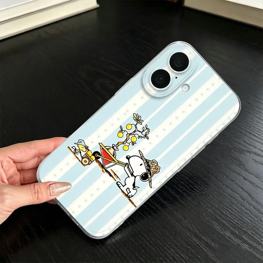 Soft Phone Cover Case for iPhone 17 Pro Max 11 Pro Air 13 17e XS Max XR 16Pro 15 12 Mini 14 Plus Cartoon Snoopies Cute view 5