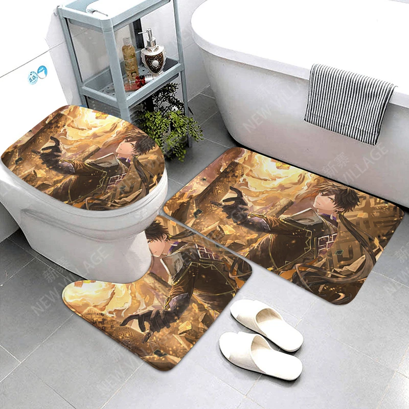 Anti-slip Bath Mat Bathroom Rug Shower Mat Decorative Absorbent Foot Mat Entrance Bathtub toilet rug kawaii anime cartoon cute