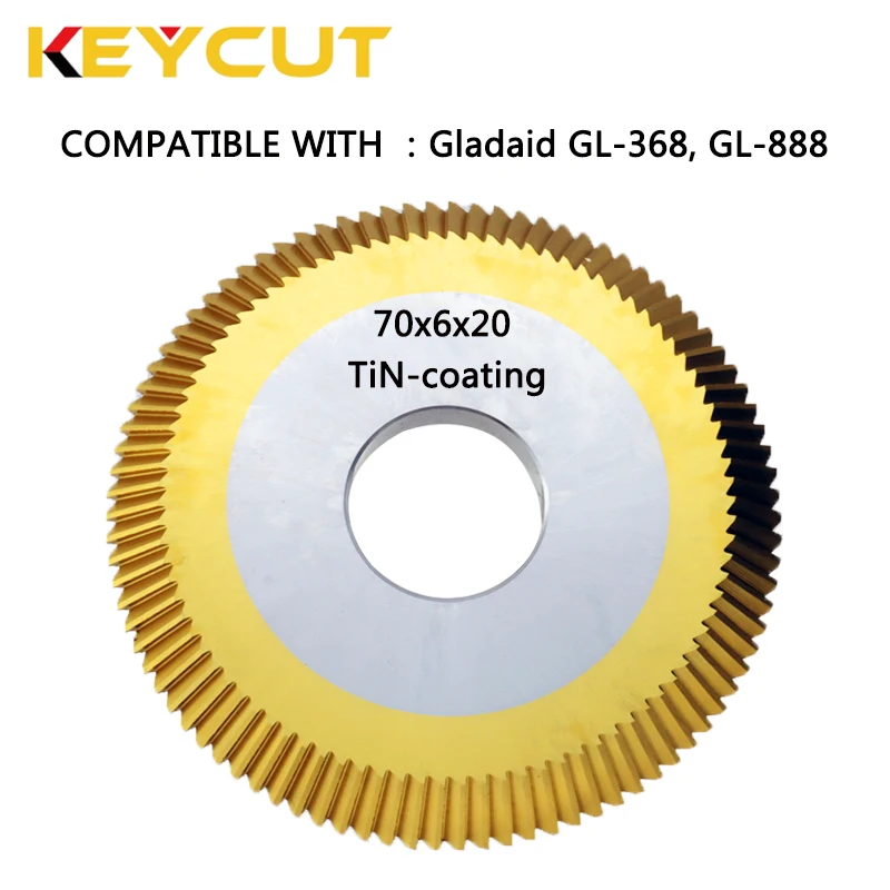 Fresa Gladaid 70x6x20 8810 8811 0012 Serve para Gladaid 888 368 Máquina de Chaves Ferramentas de Serralheiro de Reposição