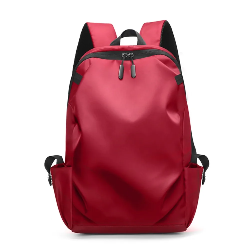

Simple Bag Large-capacity Student School Bag Multi-pocket Breathable Solid Color Backpack Nylon Fashionable Men Backpack Work