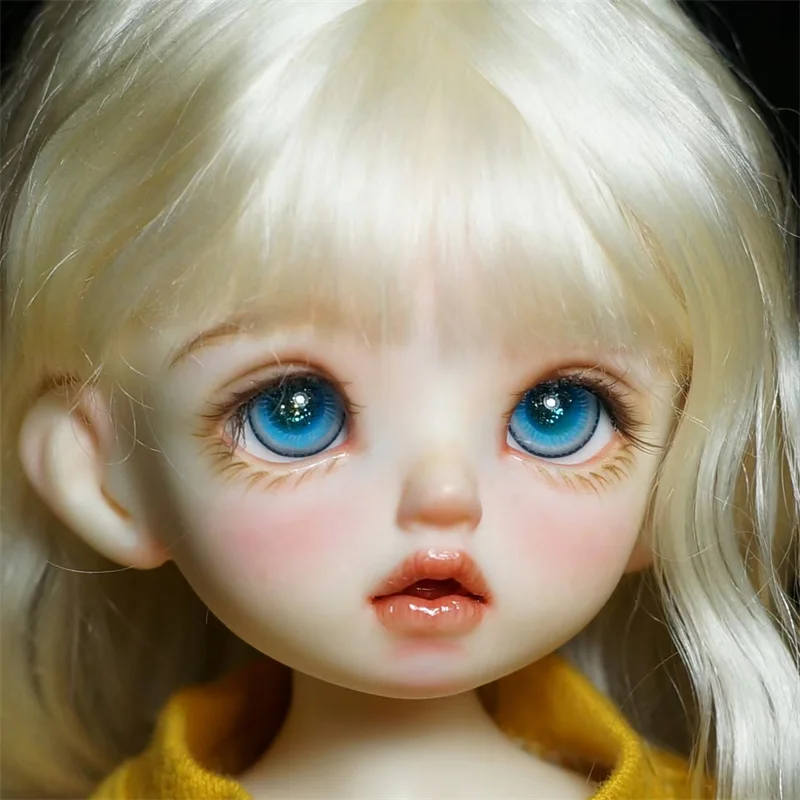 BJD doll eyes suitable for 1/3 1/4 1/6 size small iris lake blue glitter glass eyes doll accessories