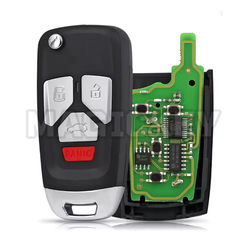 1/2/5 قطعة XHORSE VVDI-SUPPER XNAU02EN مفتاح بعيد لاسلكي لأودي فليب 4 أزرار مفتاح النسخة الإنجليزية #6