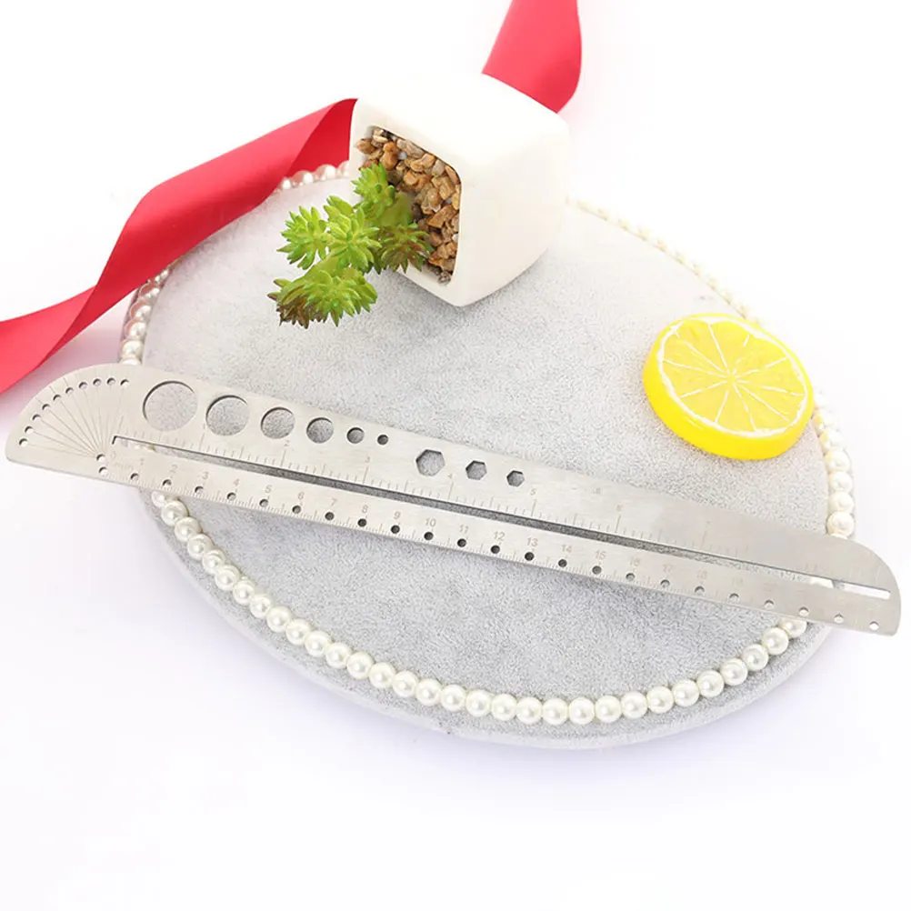 

2pcs Multipurpose Protractor Ruler Stainless Steel Measuring Tool High Precision Scale Marking Office School Factory Accessories