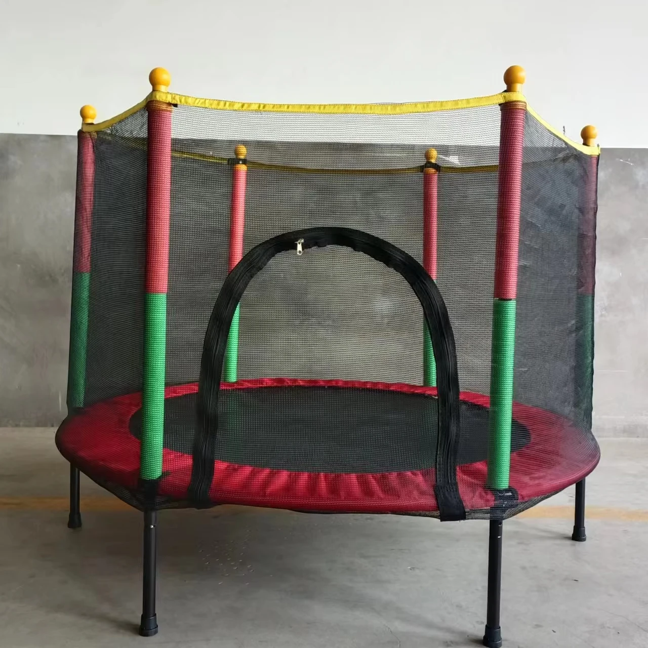 55 Inch Round Outdoor Mini Trampoline For Kids With Net
