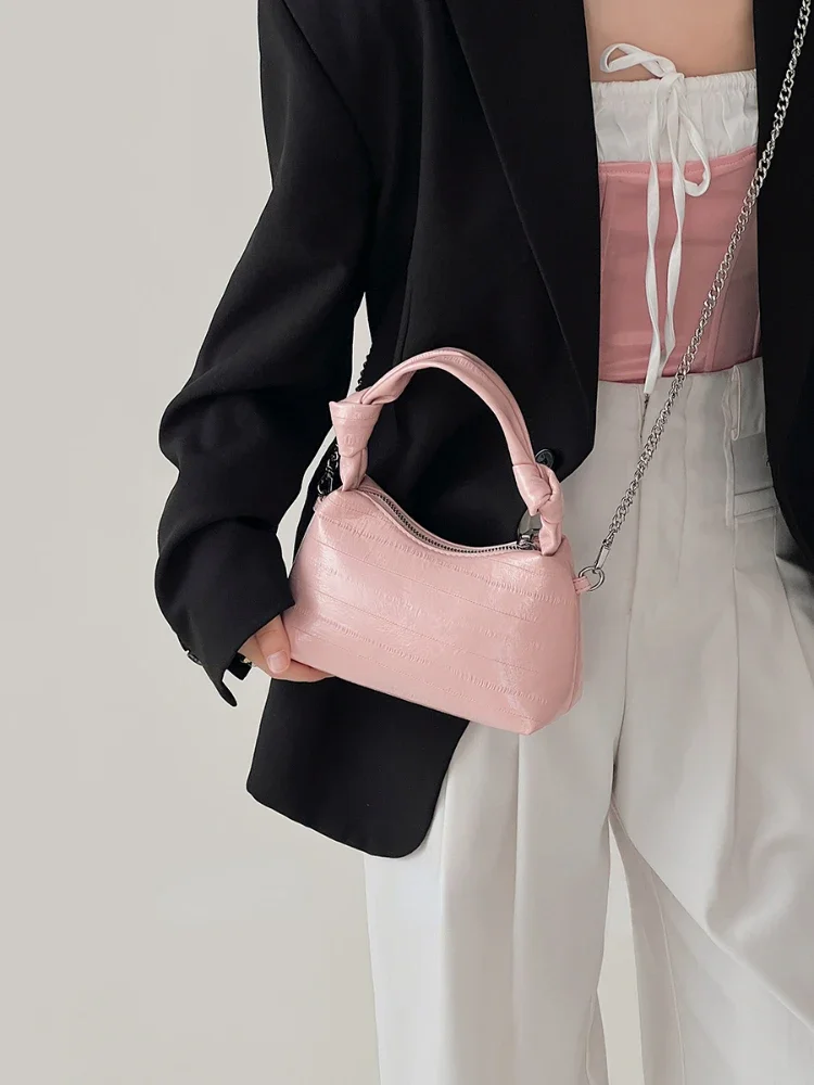 2024 Nieuwe Mode Voor Tiener Mini Handtas Lieve Koreaanse All-Match Office Lady Chain Lady Crossbody Pack Luxe Elegante Tassen