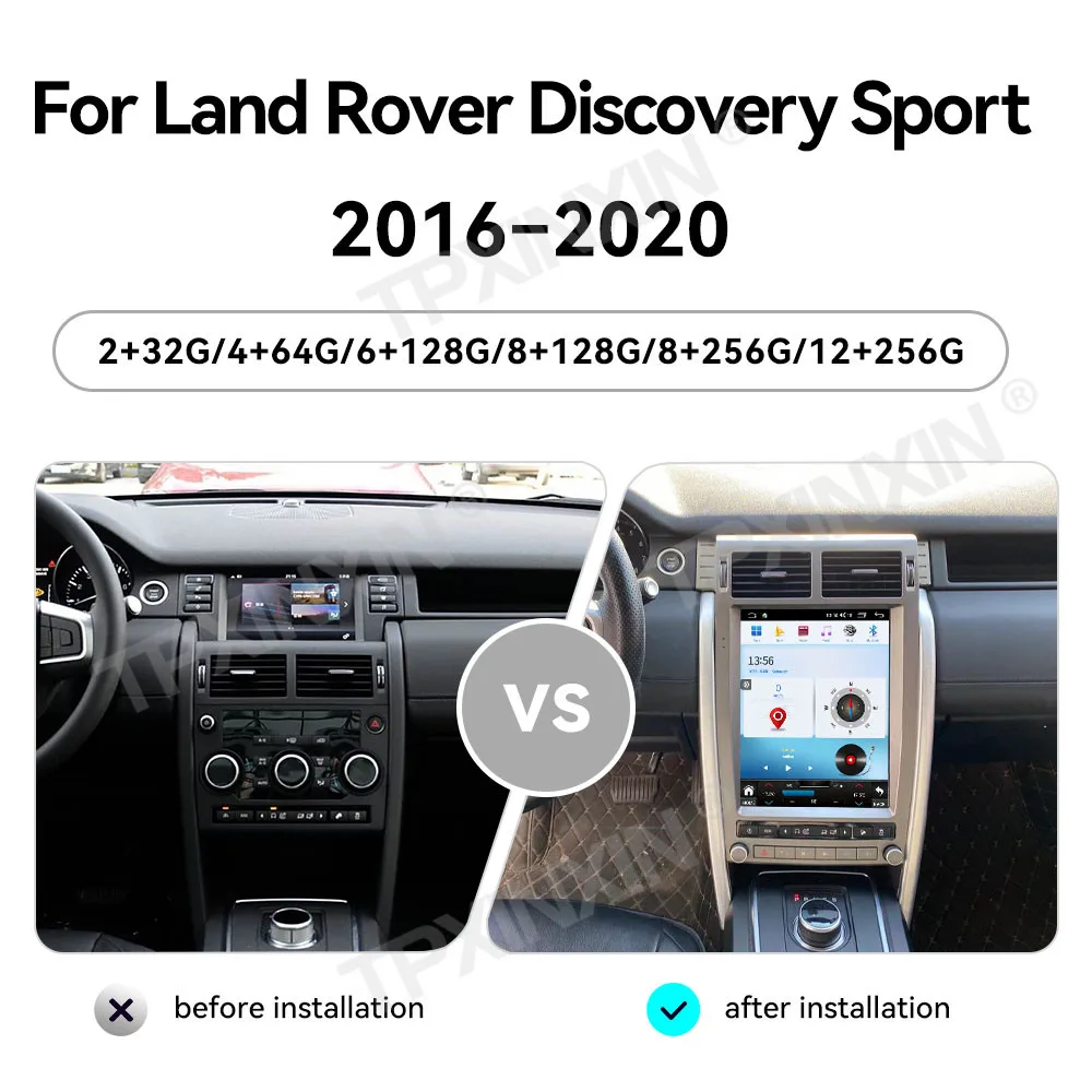 

Мультимедийный плеер с авто Android 14, для Land Rover Discovery Sport 2016-2020, автомобильный радиоприемник, навигационный рекордер, головное устройство DSP