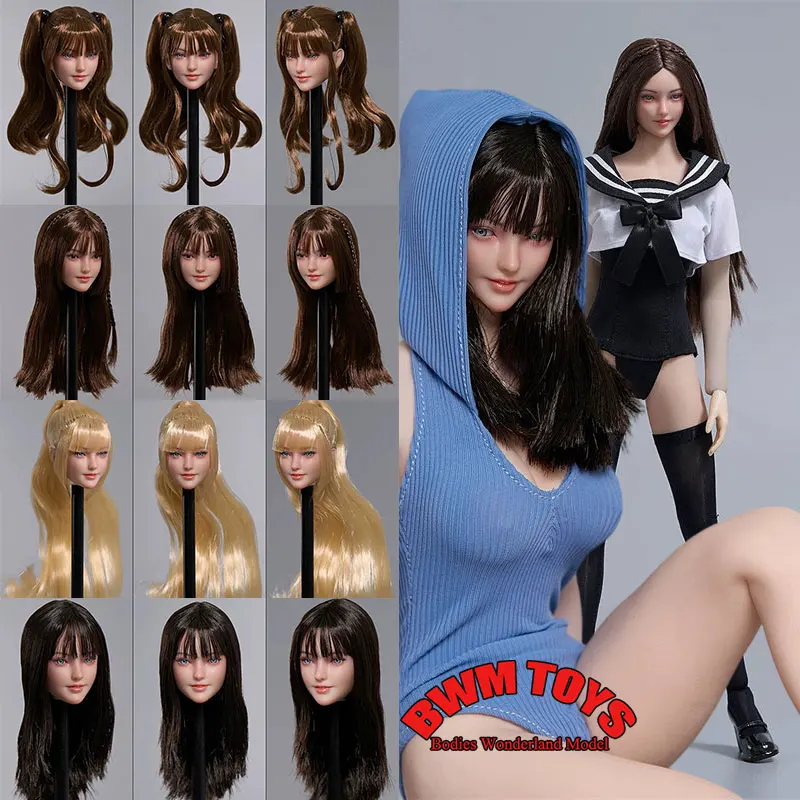 

In Stock iminitoys M027 1/6 Scale Female Soldier Loli Girl Xuan Head Movable Eyes Head Sculpt For 12inch Action Figure Doll