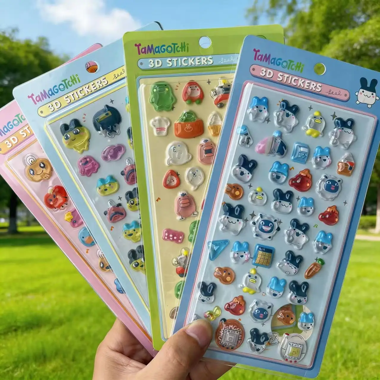 New Tamagotchi Kuchipatchi Mametchi 3D embossed stickers creative personalized notebook cartoon decoration stickers wholesale