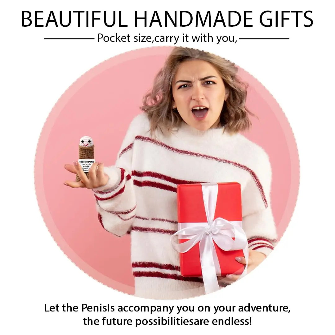 كروشيه إيجابي دعم عاطفي Plushies هدايا جديدة للكبار والأصدقاء والأصدقاء والزوج متعة أشياء غريبة هدايا منزلية إيجابية